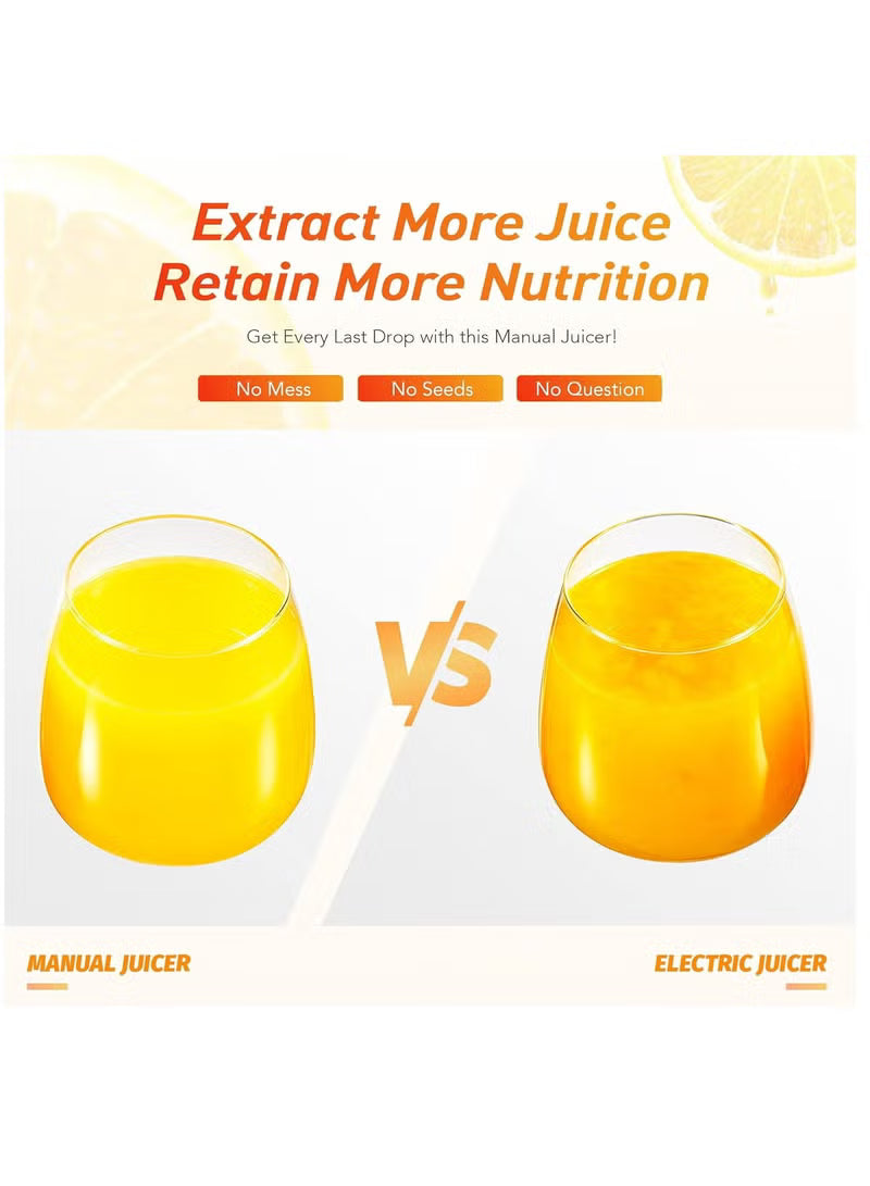Professional Manual Hand Press Citrus Juicer - Fresh Orange, Lemon, Lime & Pomegranate Squeezer Machine