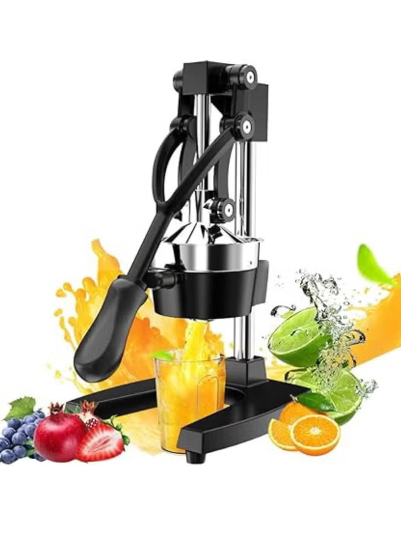 Professional Manual Hand Press Citrus Juicer - Fresh Orange, Lemon, Lime & Pomegranate Squeezer Machine