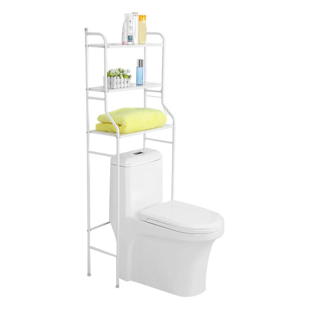 3 Layer Space Saving Metal Toilet Storage Rack | Over Toilet Bathroom Organizer Shelf | Qatar