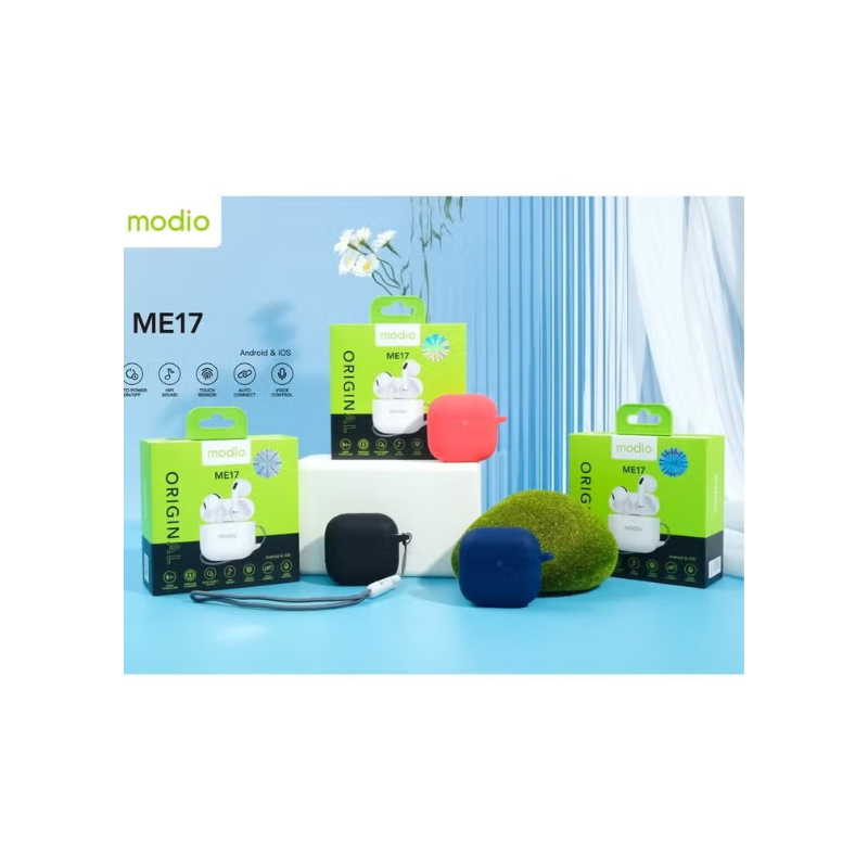 Modio ME17 Bluetooth Earbuds – Wireless TWS with Charging Case