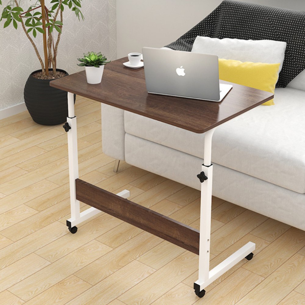 Adjustable Laptop Stand Table with Wheels – Height Adjustable Rolling Desk for Bed, Sofa & Home Office | Portable Laptop Tray Table Qatar