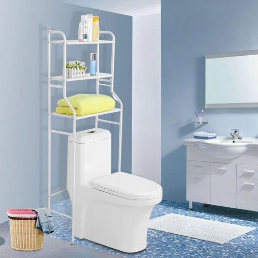 3 Layer Space Saving Metal Toilet Storage Rack | Over Toilet Bathroom Organizer Shelf | Qatar